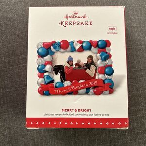 Hallmark 2015 Magic Recordable Merry And Bright Photo Holder NIB NEW Works!